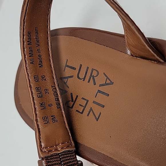 Naturalizer Peridot Espadrille Platform Sandal Shoe Straps Brown Faux‎ Leather 9 - Picture 13 of 16